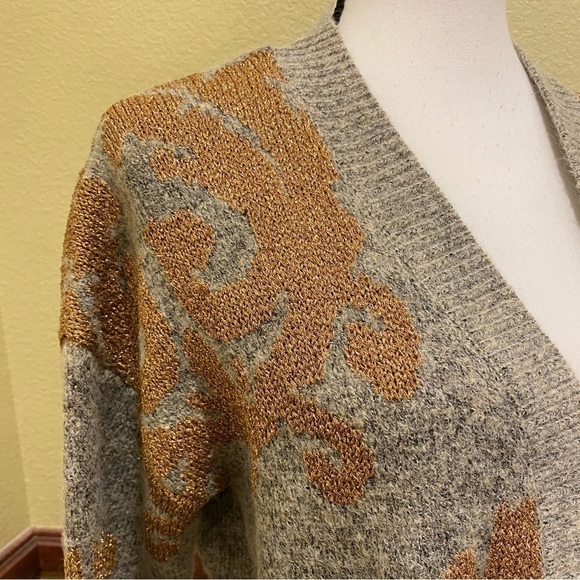 Lovestitch Sweater Winter Solstice Belted Cardigan Long Women’s Size Small Gray - Picture 7 of 14